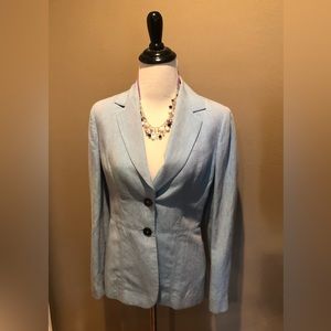 Classiques Entier light iridescent blue blazer. Size 2 petite.